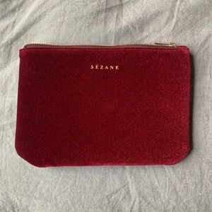 Sezane velvet pouch